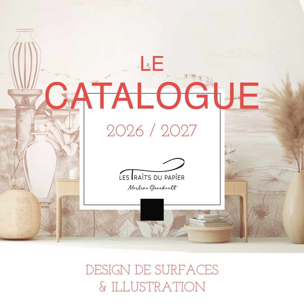 Couverture catalogue 2026 / 2027 - Illustration & Design de surfaces - Marlène GOUCHAULT